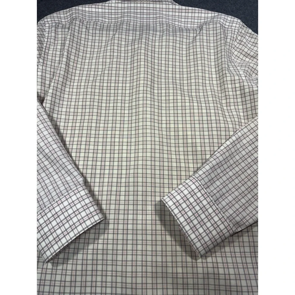 Banana‎ Republic Non-Iron Slim Fit Plaid Dress Shirt Size 15-15.5 M